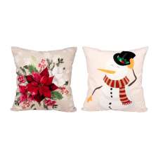 Kit Almofada 2 Unidades Natal Estampada Decorativa 40cm x 40cm Tecido Suede com refil de Silicone