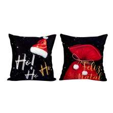 Kit Almofada Natal Estampada Decorativa 40cm x 40cm Tecido Suede com refil de Silicone