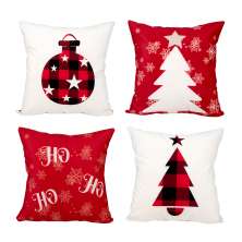 Kit Almofada para Natal 4 Unidades tecido Suede 40cm x 40cm com Refil de Silicone