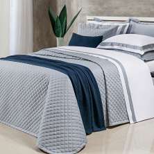 Kit Cobre Leito Cinza King Size 400 Fios Egípcio 100% Algodão 3 Peças 2,80m x 2,70m