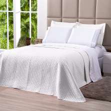 Kit Cobre Leito Solteiro Branco Dupla Face Micropercal + Jogo de Cama 100% Algodão - 5 Peças