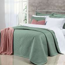 Kit Cobre Leito Super King 400 Fios Egípcio 100% Algodão Verde + Jogo de Cama - 7 Peças