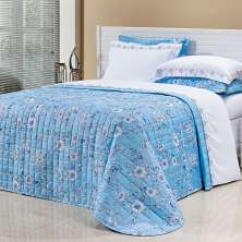 Kit Colcha Urban Super King Azul Micro Percal Peletizado 200 Fios + Jogo de Cama - 7 Peças