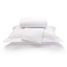 Kit de Lençol Tamanho Solteiro Branco 100% Algodão 200 Fios 3 Peças