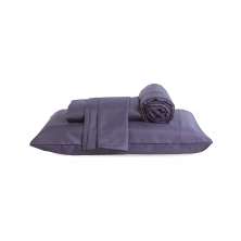 Lençol Liso Azul Marinho King Size 4 peças Micropercal 200 fios