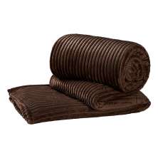 Mantinha Microfibra Canelada Queen 2,20m x 2,40m Tabaco
