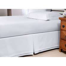 Saia Cama Box Solteiro Branco 200 Fios 100% Algodão 1 Peça