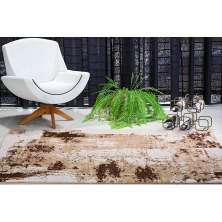 Tapete Decorativo de Sala ou Quarto Prime Antiderrapante 2,00m x 1,50m Abstrat Caramelo