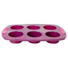 Forma para Muffins em Silicone Elite Roxa 27 cm
