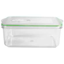 Pote de Plástico com Tampa Hermética Essencialy Transparente e Verde