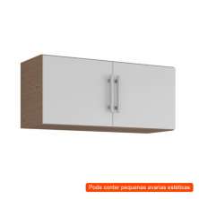 [OUTLET] Armário Aéreo Flex 2 PT Amêndoa e Branco