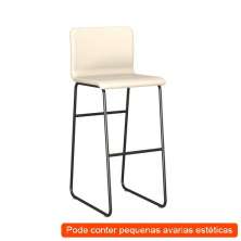 [OUTLET] Banqueta Alabama Off White e Preta