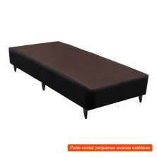 [OUTLET] Base para Cama Box Solteiro Linen (23x88x188) Preta
