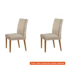 [OUTLET] Conjunto com 2 Cadeiras de Jantar Atenas II Capuccino