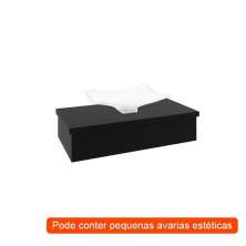[OUTLET] Conjunto para Banheiro Bancada com Cuba F44 Folha City 800 Preto Ônix