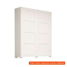 [OUTLET] Guarda-Roupa Casal Helena 100% MDF 2 PT 2 GV Branco
