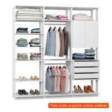 [OUTLET] Guarda-Roupa Casal Modulado Clothes 2 PT 3 GV Branco
