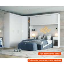 [OUTLET] Guarda-Roupa Closet Modulado 6 PT 4 GV Gênova Branco