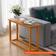 [OUTLET] Mesa Lateral Retangular Supreme Amêndoa
