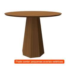 [OUTLET] Mesa de Jantar Redonda Isis Imbuia 100 cm