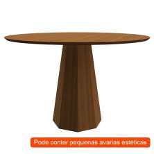 [OUTLET] Mesa de Jantar Redonda Isis Imbuia 117 cm