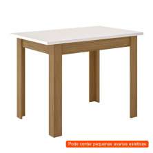 [OUTLET] Mesa de Jantar Retangular com Tampo MDP Bellagio Carvalho e Off White 108 cm