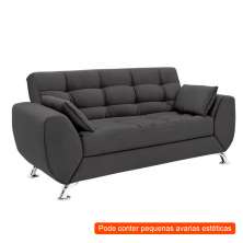 [OUTLET] Sofá 2 Lugares Larissa Suede Cinza