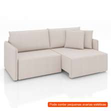 [OUTLET] Sofá 3 Lugares Retrátil e Reclinável Malta Linho Cru 200 cm