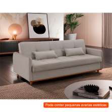 [OUTLET] Sofá-Cama Casal 3 Lugares Ipanema com Baú Linho Bege