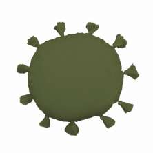 Almofada Fiorella Tassel 40x40 Verde Oliva