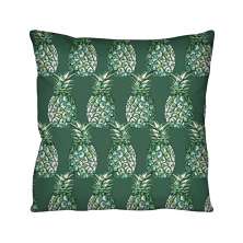 Almofada Quadrada Aquatec Abacaxi Verde e Branca 43x43 cm