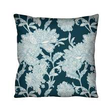 Almofada Quadrada Aquatec Flor Azul 43x43 cm