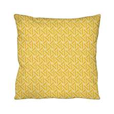 Almofada Quadrada Aquatec Triângulos Branca e Amarela 43x43 cm