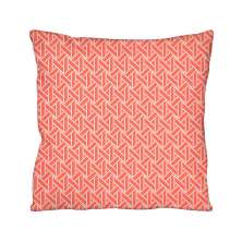Almofada Quadrada Aquatec Triângulos Branca e Rosa 43x43 cm
