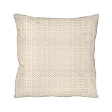 Almofada Quadrada Aquatec Xadrez Branca e Bege 43x43 cm