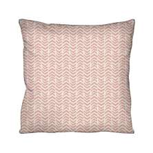 Almofada Quadrada Cotone Chevron Rosa e Branca 43x43 cm