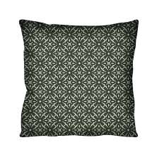 Almofada Quadrada Cotone Ladrilho Verde e Branca 43x43 cm