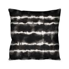 Almofada Quadrada Cotone Tie Dye Preta e Branca II 43x43 cm