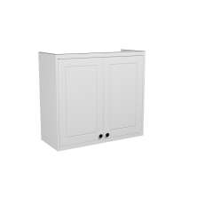 Armário Aéreo Évora 2 Portas Branco Ártico 80 cm