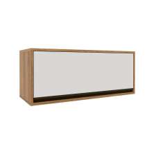 Armário Aéreo Confort 1 Porta Cinamomo e Off White 80 cm