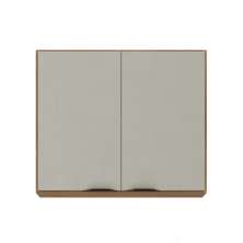 Armário Aéreo Firenze 2 Portas Amêndola e Nude 80 cm
