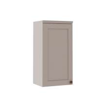 Armário Aéreo Iluminata 1 Porta Branco e Fendi 40 cm