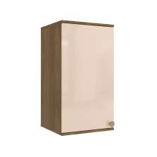 Armário Aéreo Kapiz 1 Porta Nogueira e Macadamia 40 cm