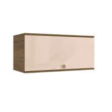 Armário Aéreo Kapiz 1 Porta Nogueira e Macadamia 80 cm