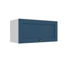 Armário Aéreo Lavanda 1 Porta Azul e Branco