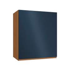 Armário Aéreo Valence 1 Porta Canela e Azul 60 cm