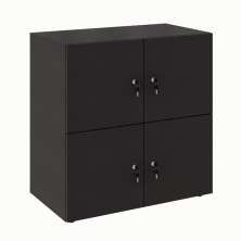 Armário Locker Duplo Module 4 PT Preto
