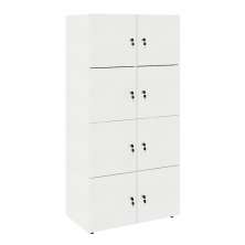 Armário Locker Duplo Module 8 PT Branco