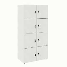 Armário Locker Duplo Module 8 PT Cinza
