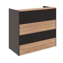 Balcão Recepção Ameixa e Preto 120 cm